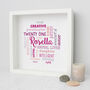 Personalised 21st Birthday Word Art Gift For Her, thumbnail 1 of 9