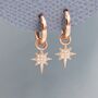 Detachable Starburst Hoop Earrings Sterling Silver, thumbnail 3 of 8