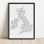 Personalised The UK And Ireland Walking Map Two, thumbnail 1 of 6