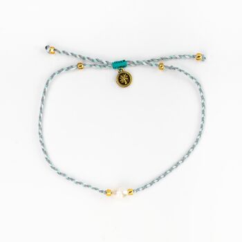 Bora Freshwater Pearl Surf Handwoven Anklet, 4 of 6