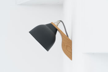 Grey Element Oak And Ceramic Wall Light, 4 of 6