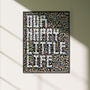 Personalised Anniversary Photo Mosaic Word Art – Made From Your Favourite Memories, thumbnail 6 of 7