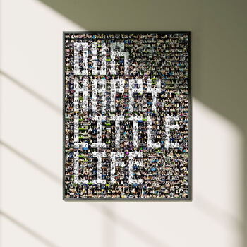 Personalised Anniversary Photo Mosaic Word Art – Made From Your Favourite Memories, 6 of 7