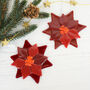 Handmade Glass Poinsettia Christmas Tree Decoration, thumbnail 3 of 6