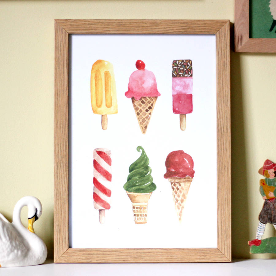 Ice Cream Nursery Print By The Fox in the Attic