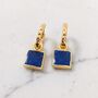 The Square Lapis Lazuli Earrings, thumbnail 1 of 7