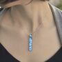 Ice Blue Glass And Sterling Silver Pendant Necklace, thumbnail 5 of 12