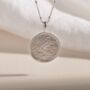 'Kind' Recycled Silver Shorthand Coin Pendant Necklace, thumbnail 4 of 8