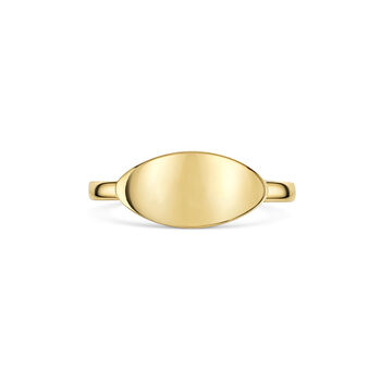 Elliptical Band Ring 18 K Gold Plated Solid Silver, 8 of 8