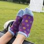 Peace And Retro Purple Women's Trainer Socks Bundle, thumbnail 2 of 7