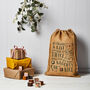 Personalised Christmas Hessian Sack Large Naughty Or Nice, thumbnail 1 of 4