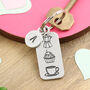 Coffee Lover Gift Pewter Story Keyring, thumbnail 4 of 7