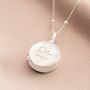 Mother Of Pearl Name And Date Personalised Locket, thumbnail 3 of 12