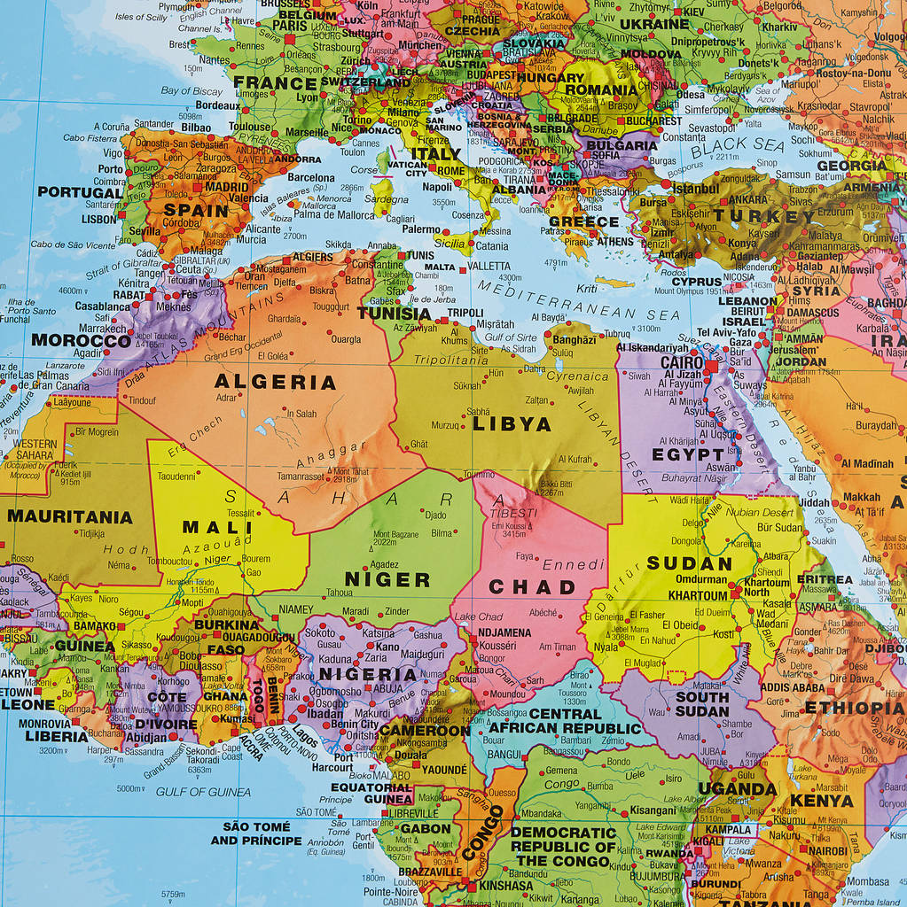 world map print by maps international notonthehighstreetcom