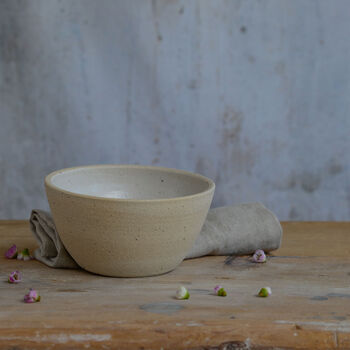 Handmade Stone Ceramic Cereal Bowl, 5 of 10