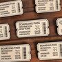 Personalised Boarding Pass Ticket Enamel Pin, thumbnail 1 of 5
