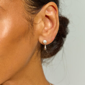 Silver Royal Freshwater Pearl Earrings, 5 of 12