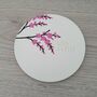 Personalised Cherry Blossom Clay Coaster, thumbnail 2 of 5