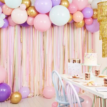 Pastel Streamer And Balloon Party Backdrop, 2 of 2