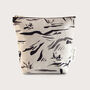 Natural Linen And Black Landscape Wash Bag, thumbnail 2 of 5