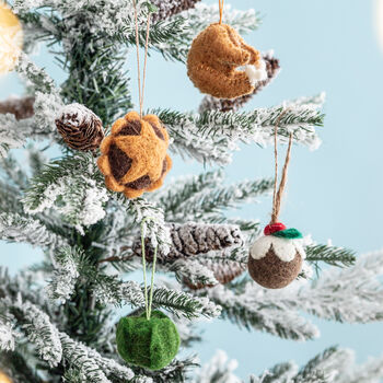 Christmas Dinner Themed Felt Hanging Decorations, 2 of 3