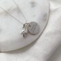 Silver Junior Crucifix Necklace, Personalised Mini Disc, thumbnail 2 of 5