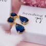 Blue Sapphire Christmas Earrings, thumbnail 4 of 6