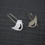 Sterling Silver Watercolour Bird Earrings, thumbnail 4 of 4