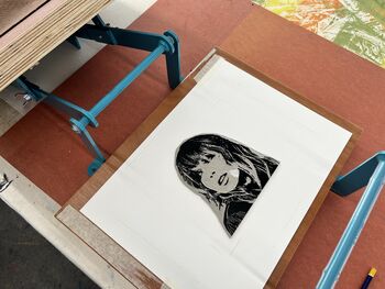 Taylor Swift Lino Print Unframed, 3 of 4