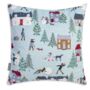 Luxury Christmas Soft Velvet Cute Cushion Snowy Day, thumbnail 1 of 3