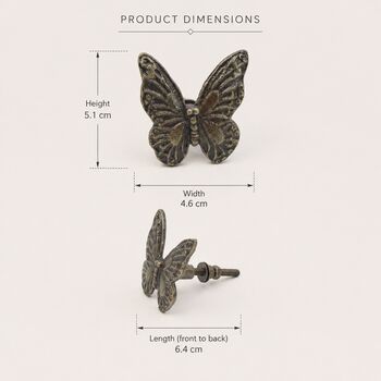 Vintage Butterfly Charm Knob, 6 of 9