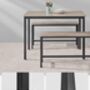 Dining Table With Two Benches Steel Frame Kitchen Table, thumbnail 5 of 6