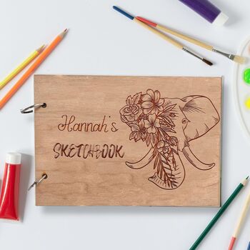 Personalised Wooden Sketchbook Bee, 6 of 9