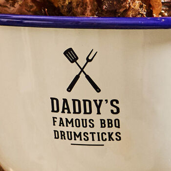 Personalised 'Famous Dish' Enamel Bowl, 2 of 4