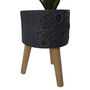 Leaf Design Lunar Moon Black Planter With Stand, thumbnail 5 of 10