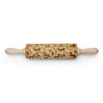 Winter Woodland Embossing Rolling Pin, 2 of 3