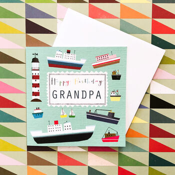 Grandpa Birthday Boat Card, 3 of 5