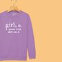 'Girl: Noise With Dirt' Definition Sweatshirt For Girls, thumbnail 5 of 12