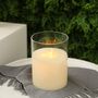Three Flickering Wicks Glass Candle Battery Operated, thumbnail 9 of 10