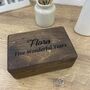Carved Personalised Wooden Anniversary Box, thumbnail 2 of 7