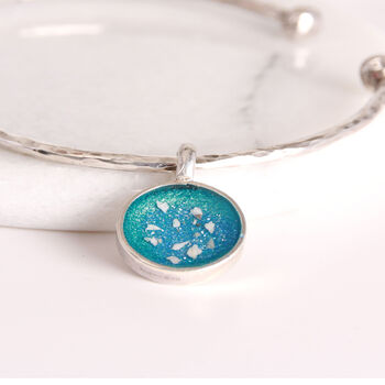 Memorial Ashes Sterling Silver Charm Bangle, 6 of 6