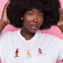 Swimming Ladies Embroidered T Shirt, thumbnail 5 of 8