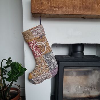 Personalised Patchwork Quilted Christmas Stocking, 5 of 5