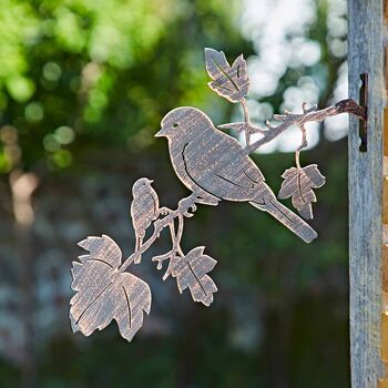 Recycled Iron Bird Silhouette Garden Art, 2 of 6