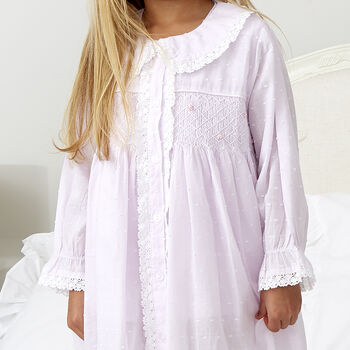 Ivory Smocked Dressing Gown, 5 of 5