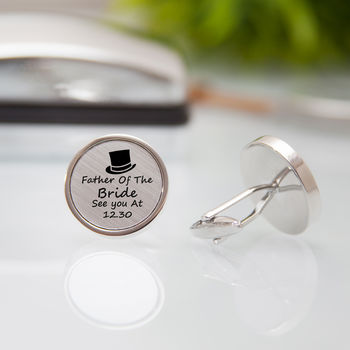 Personalised Father Of The Bride Cufflinks And Gift Box, 2 of 4
