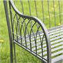 Vintage Grey Arch Backed Garden Bench, thumbnail 9 of 11