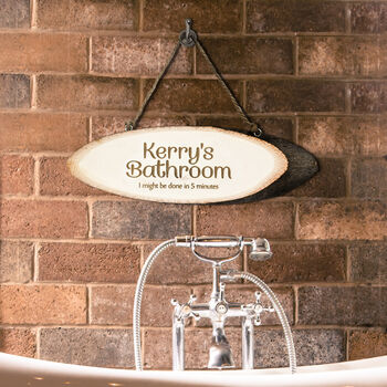 Personalised Natural Birch Wood Indoor Hanging Sign, 4 of 4