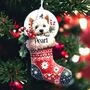 Personalised West Highland Terrier Stocking Bauble, thumbnail 1 of 2