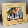 Personalised Couples 7x5 Landscape Wooden Photo Frame, thumbnail 4 of 6